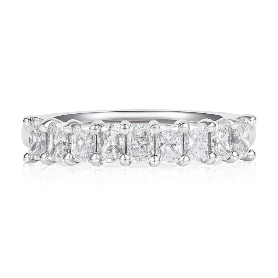 Platinum Radiant Diamond Half Eternity Ring 1.00ct Thumbnail Image 1