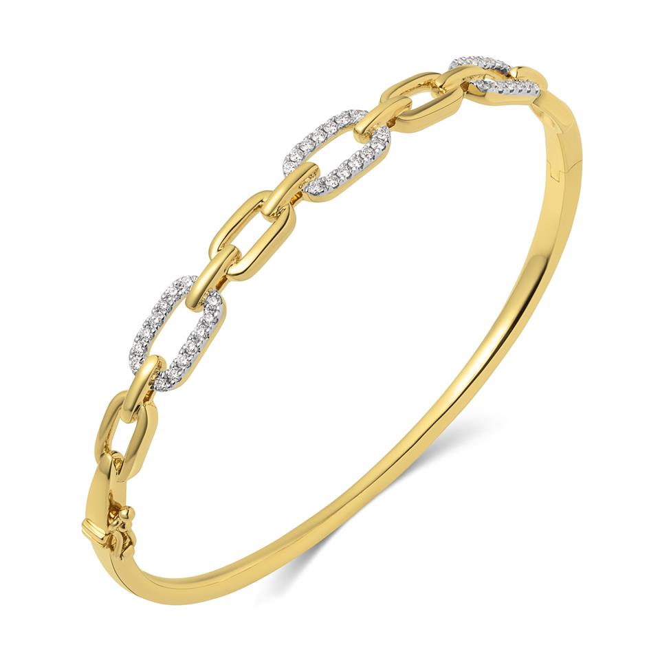 Artemis 18ct Yellow Gold Diamond Bangle Thumbnail Image 0
