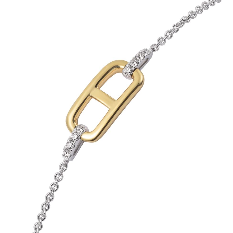 Artemis 18ct White and Yellow Gold Diamond Bracelet Thumbnail Image 1