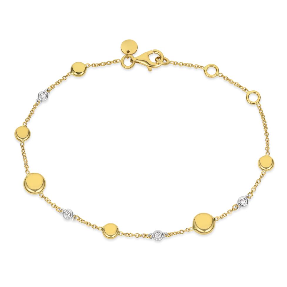 Pebble 18ct Yellow Gold Diamond Bracelet Thumbnail Image 0