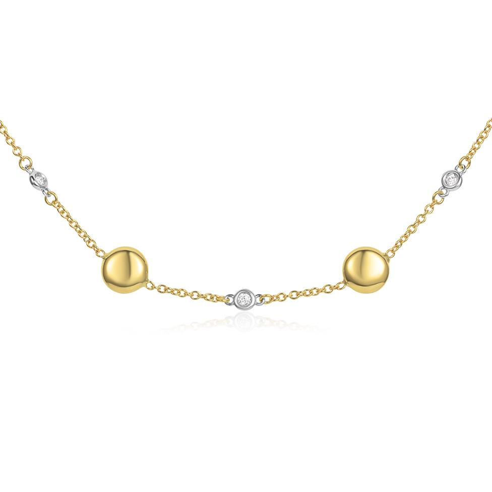 Pebble 18ct Yellow Gold Diamond Necklace Thumbnail Image 1