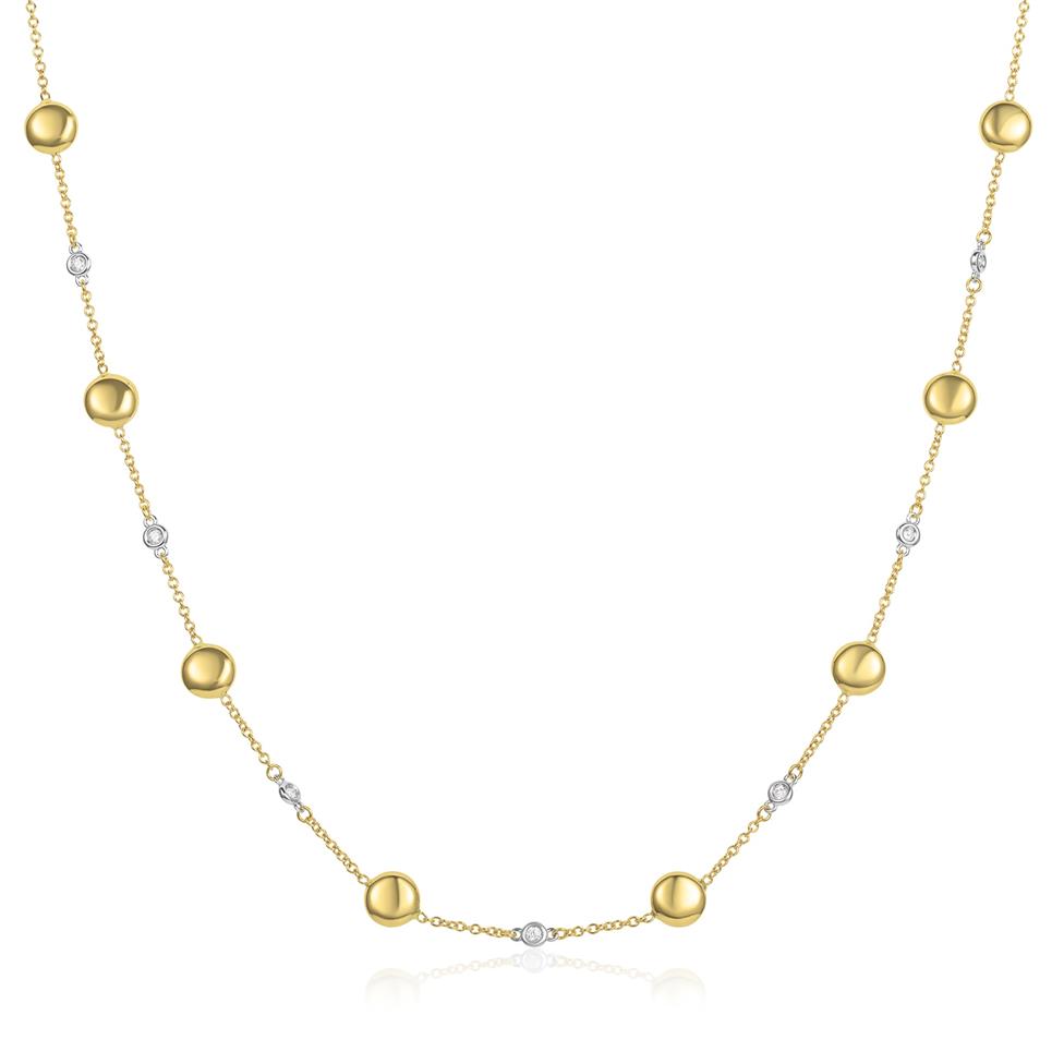 Pebble 18ct Yellow Gold Diamond Necklace Thumbnail Image 0