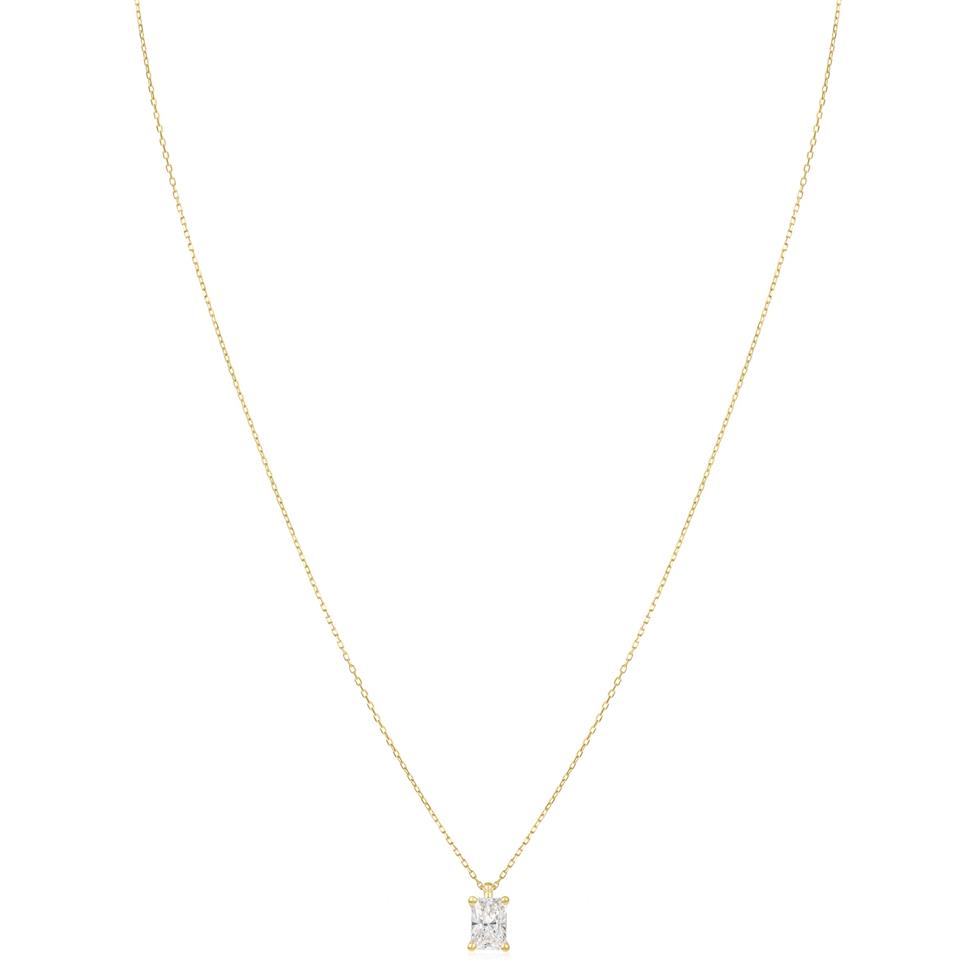 18ct Yellow Gold Lab Grown Radiant-Cut Diamond Necklace 1.00ct Thumbnail Image 1