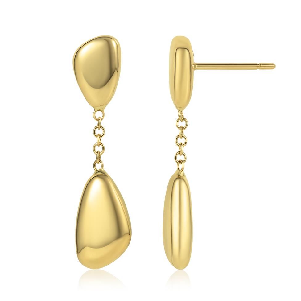 Pebble 18ct Yellow Gold Drop Earring  Thumbnail Image 0
