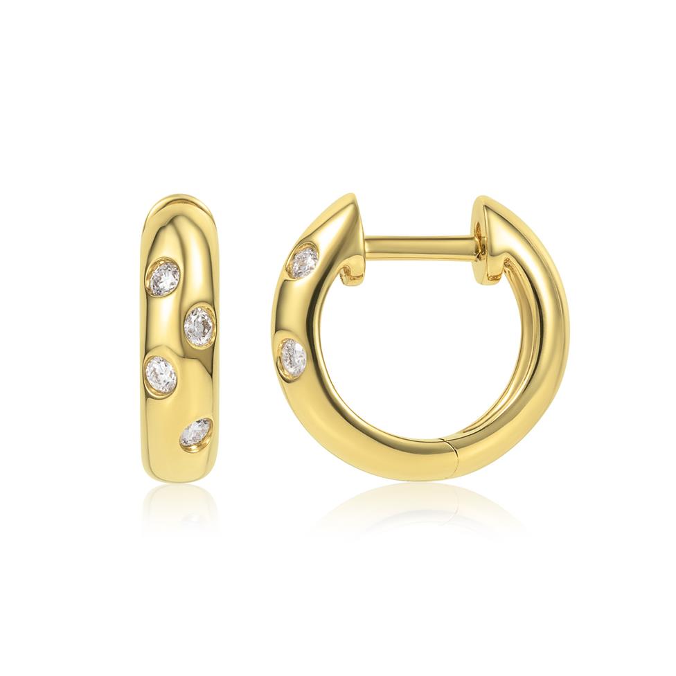 Astra 18ct Yellow Gold Diamond Earrings Thumbnail Image 0