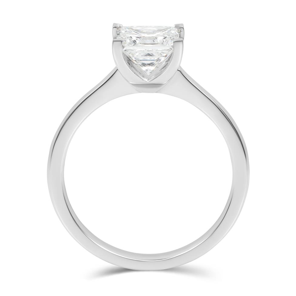 Platinum Princess Cut Diamond Solitaire Engagement Ring 1.50ct Thumbnail Image 3