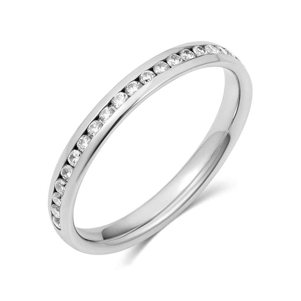 18ct White Gold Diamond Half Eternity Ring 0.22ct Thumbnail Image 0