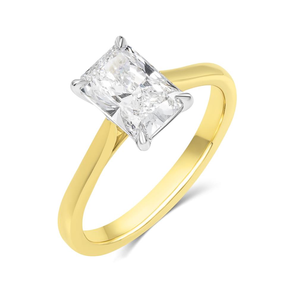18ct Yellow Gold Lab Grown Oval Diamond Engagement Ring 1.50ct Thumbnail Image 0
