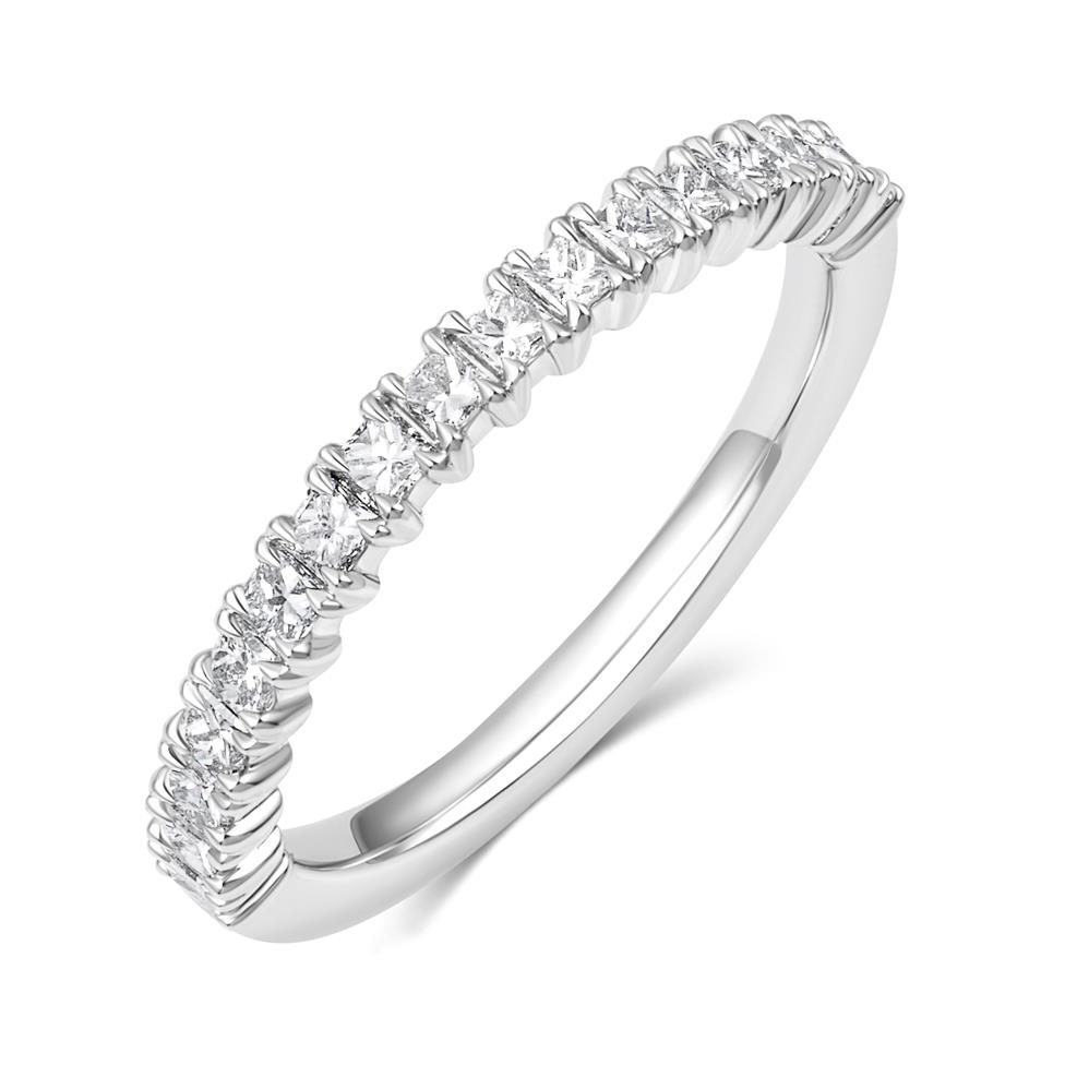 Platinum Princess Cut Diamond Claw Set Eternity Ring 0.50ct  Thumbnail Image 0