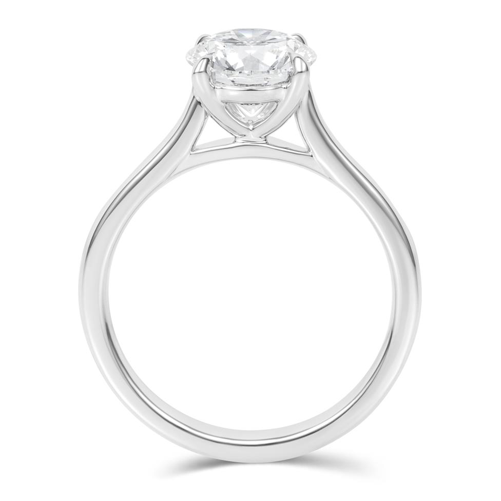 Platinum Lab Grown Round Diamond Engagement Ring 1.50ct Thumbnail Image 2