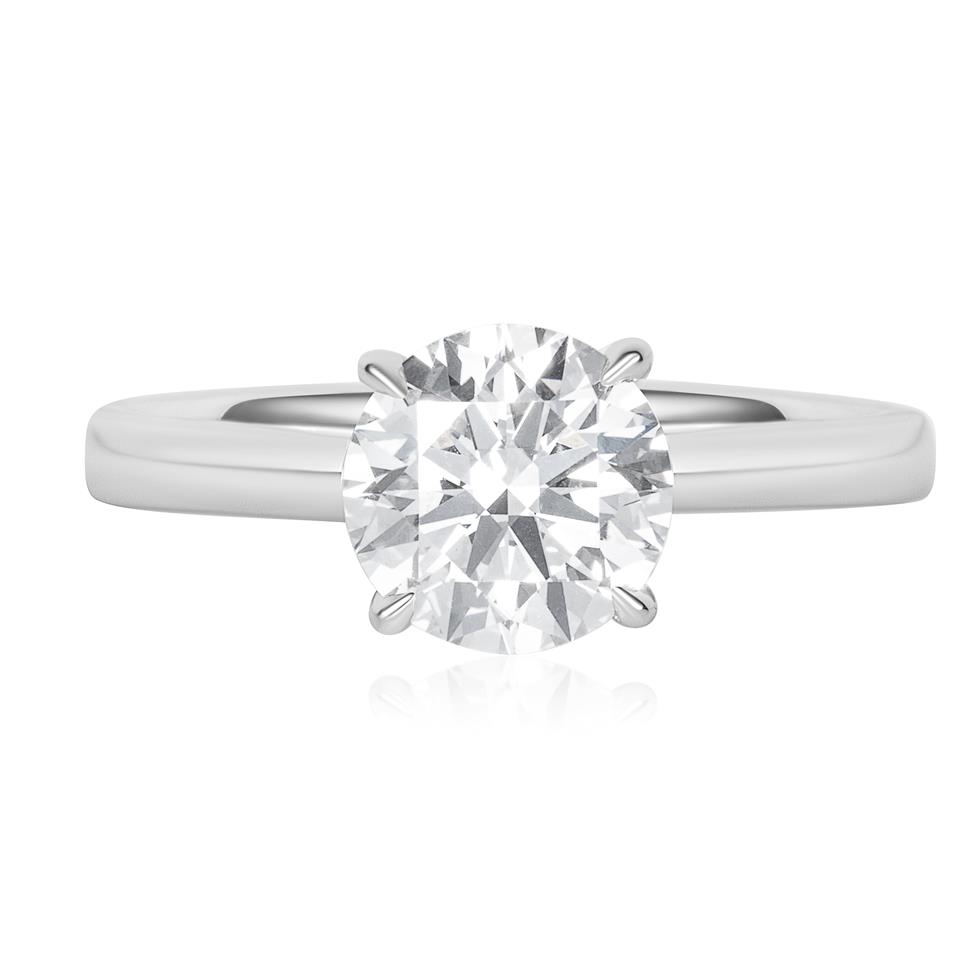 Platinum Lab Grown Round Diamond Engagement Ring 1.50ct Thumbnail Image 1