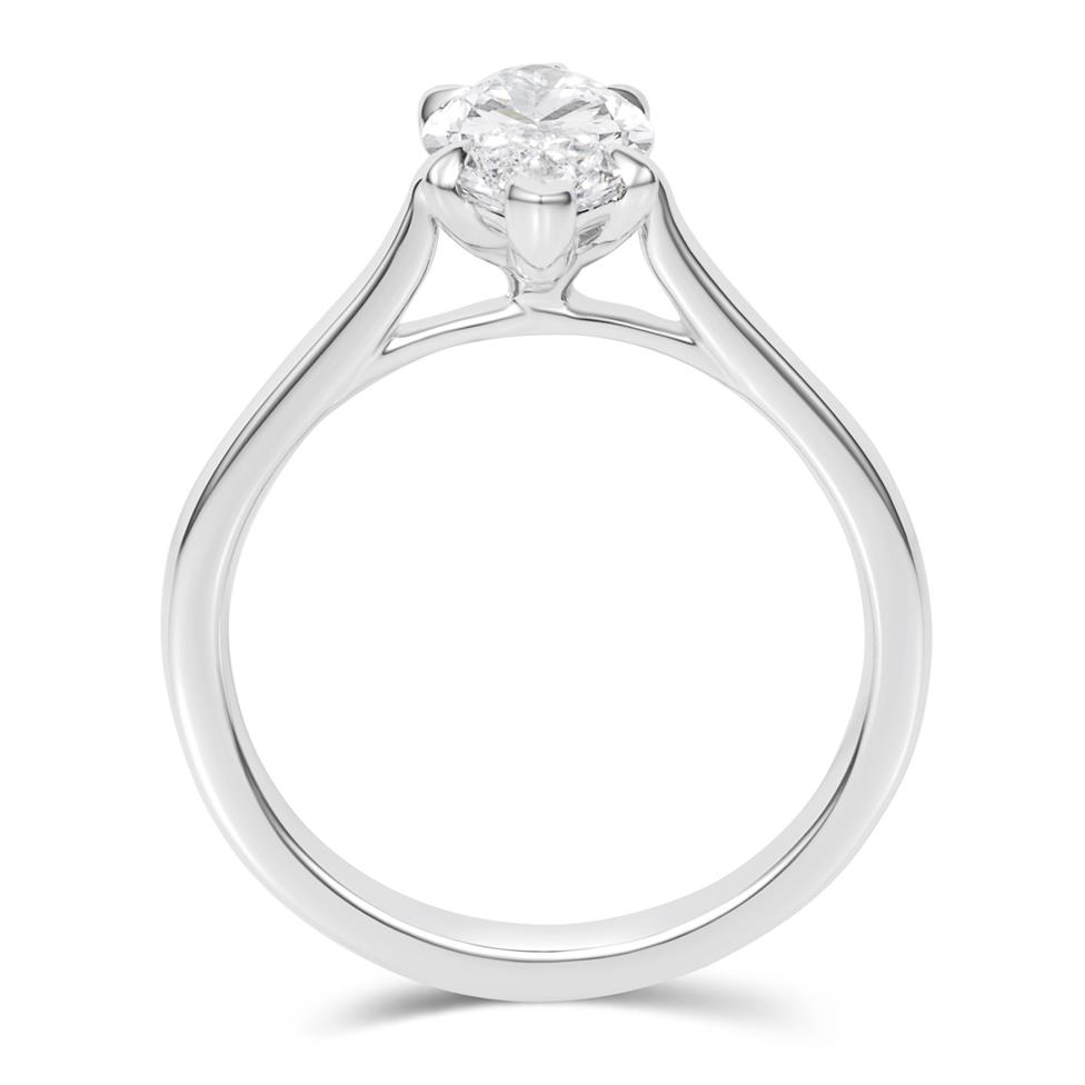 Platinum Lab Grown Marquise Diamond Engagement Ring 1.50ct Thumbnail Image 2