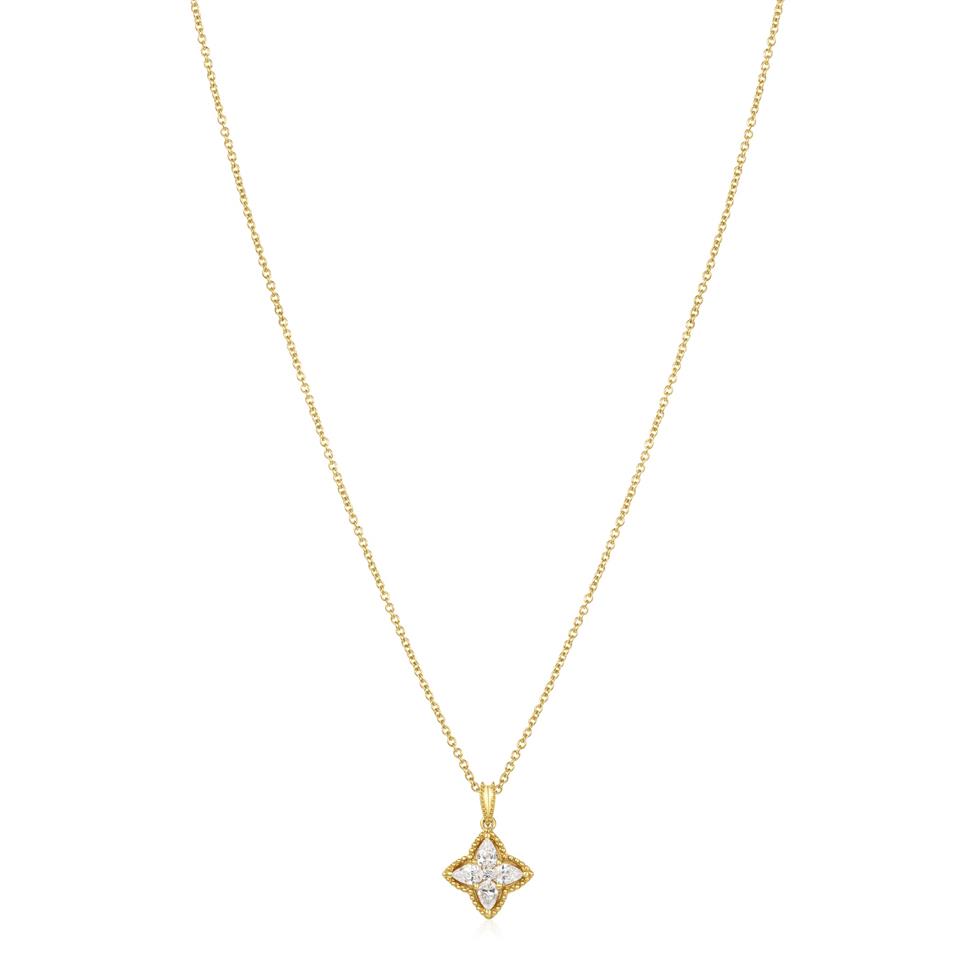 Fleur 18ct Yellow Gold Diamond Pendant Thumbnail Image 1
