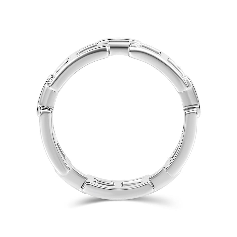 18ct White Gold Anchor Link Ring Thumbnail Image 2