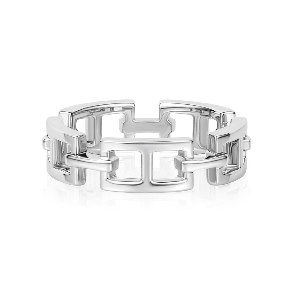 18ct White Gold Anchor Link Ring Thumbnail Image 1