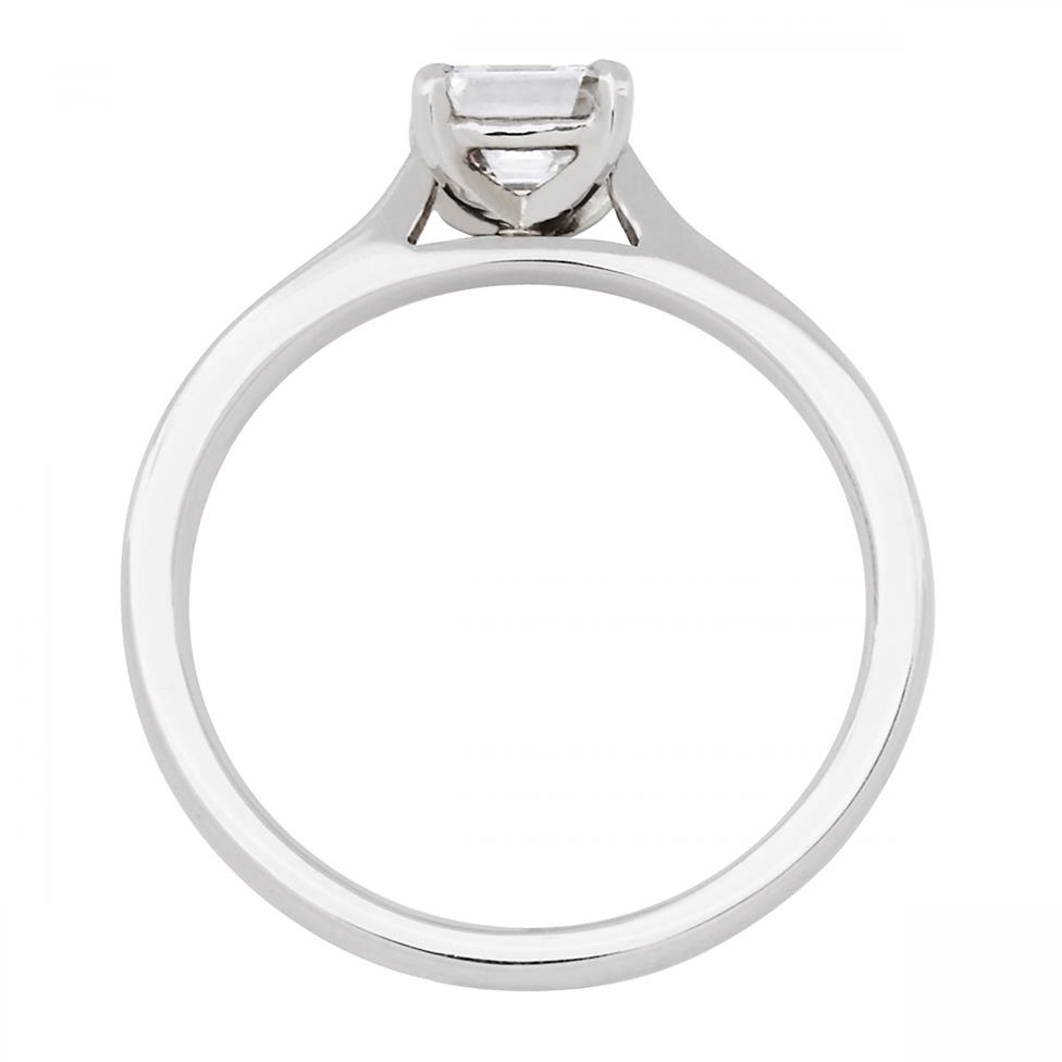 Platinum 0.70ct Asscher Cut Diamond Solitaire Ring Thumbnail Image 1