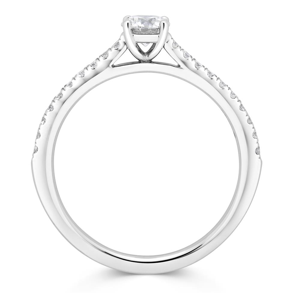 Platinum Diamond Solitaire Engagement Ring 0.53ct Thumbnail Image 1