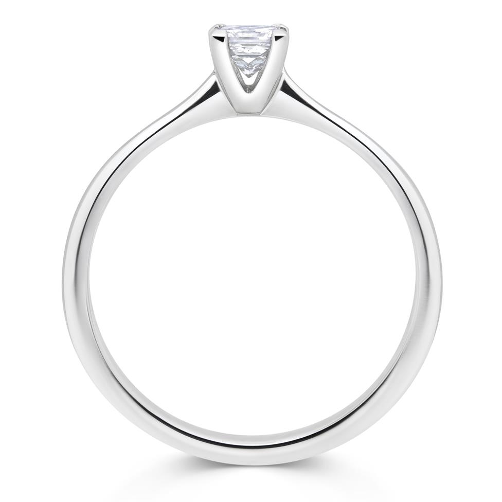 Platinum Princess Cut Diamond Solitaire Engagement Ring 0.23ct Thumbnail Image 1