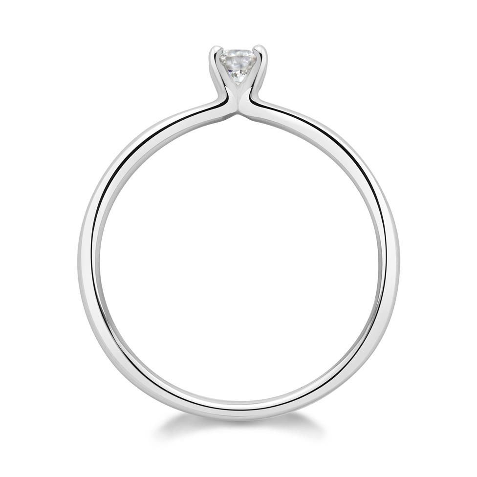 Platinum Diamond Solitaire Engagement Ring 0.15ct Thumbnail Image 1