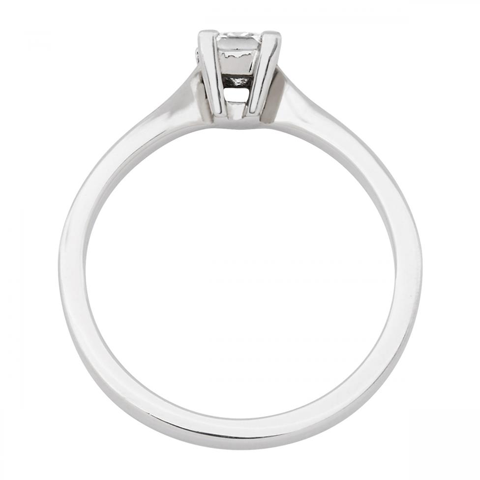 Platinum Classic Princess Cut 0.33ct Diamond Solitaire Ring Thumbnail Image 1