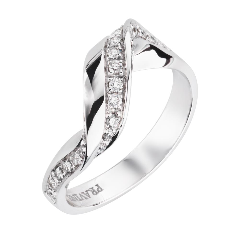 Flamenco 18ct White Gold Diamond Dress Ring 0.41ct Thumbnail Image 0