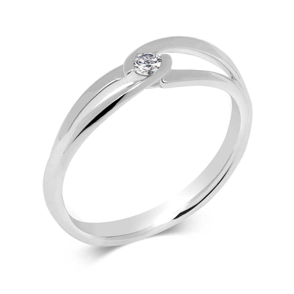 Mon Coeur 18ct White Gold Diamond Dress Ring 0.08ct Thumbnail Image 2