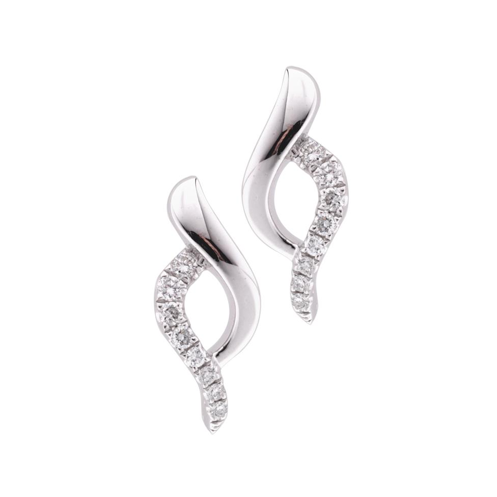 18ct White Gold Diamond Stud Earrings 0.18ct Thumbnail Image 0