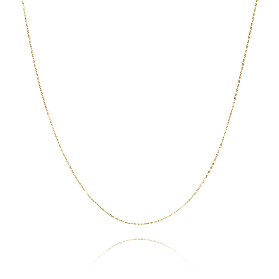 18ct Yellow Gold Curb Chain 42cm Thumbnail Image 0