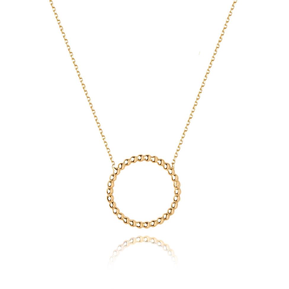 Aura 18ct Yellow Gold Circle Design Necklace Image 1
