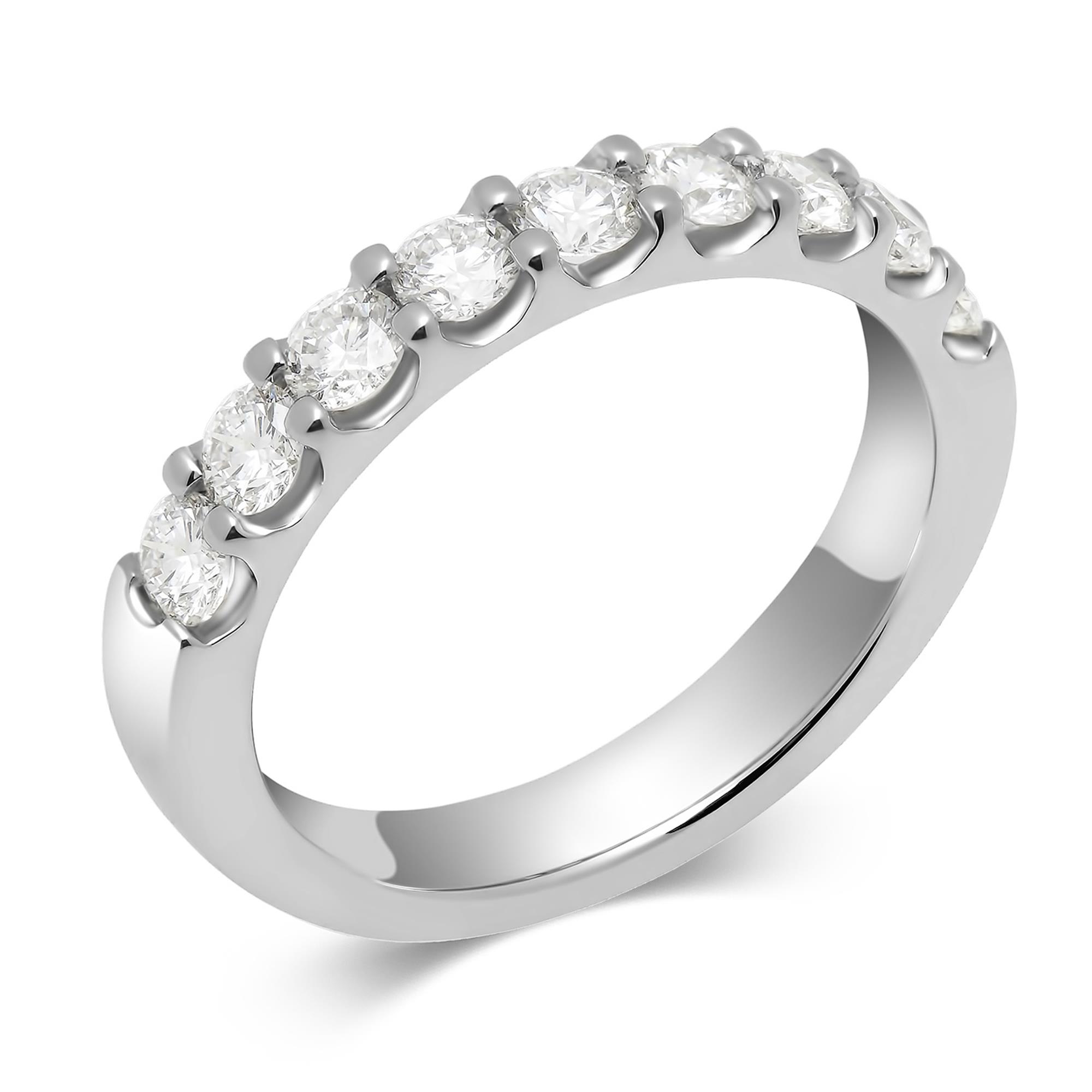 Diamond Half Eternity Ring 0.75ct | Pravins