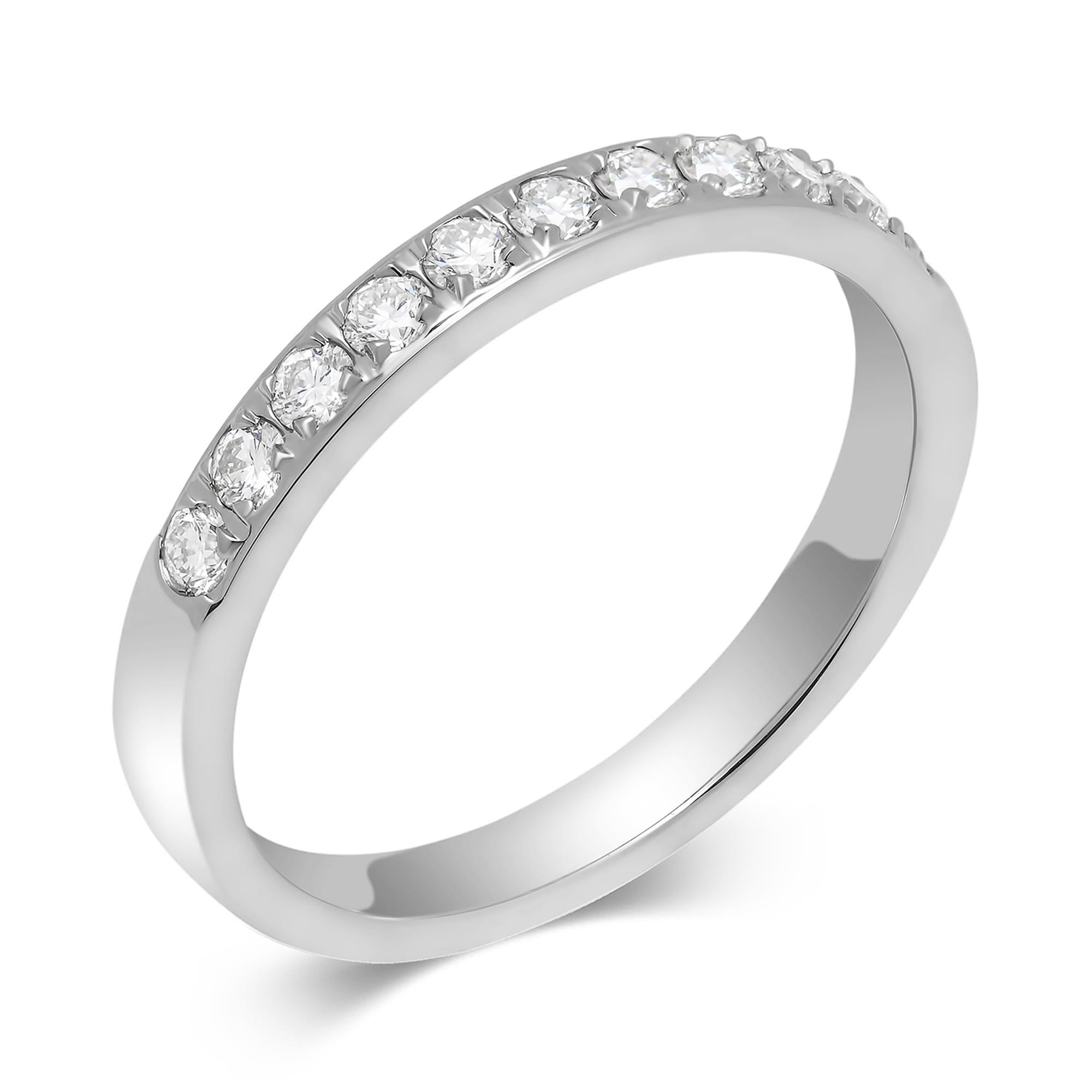 Platinum Round 0.33ct Diamond Grain Set Ring | Pravins Jewellers
