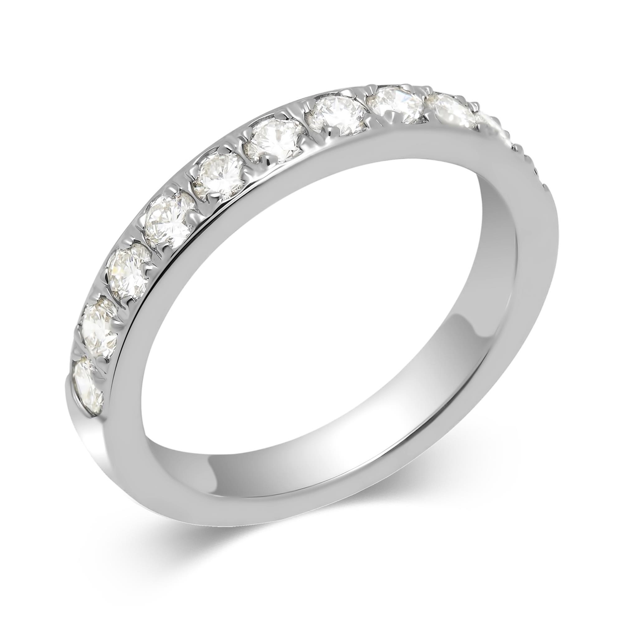 Platinum Round 0.50ct Diamond Grain Set Ring | Pravins Jewellers