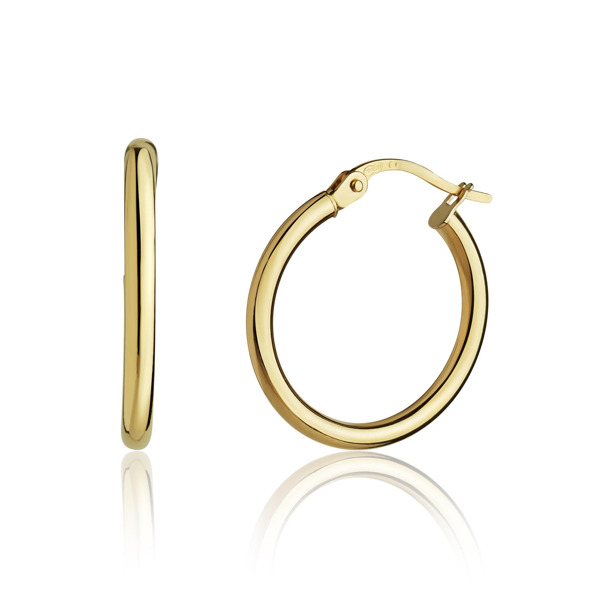 HARLOW statement gold hoop pearl earrings