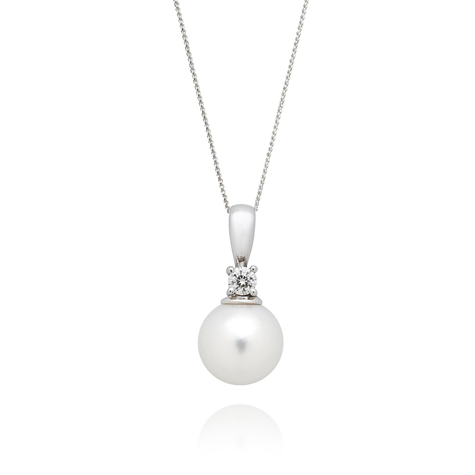 Akoya Pearl and Diamond Pendant | Pravins