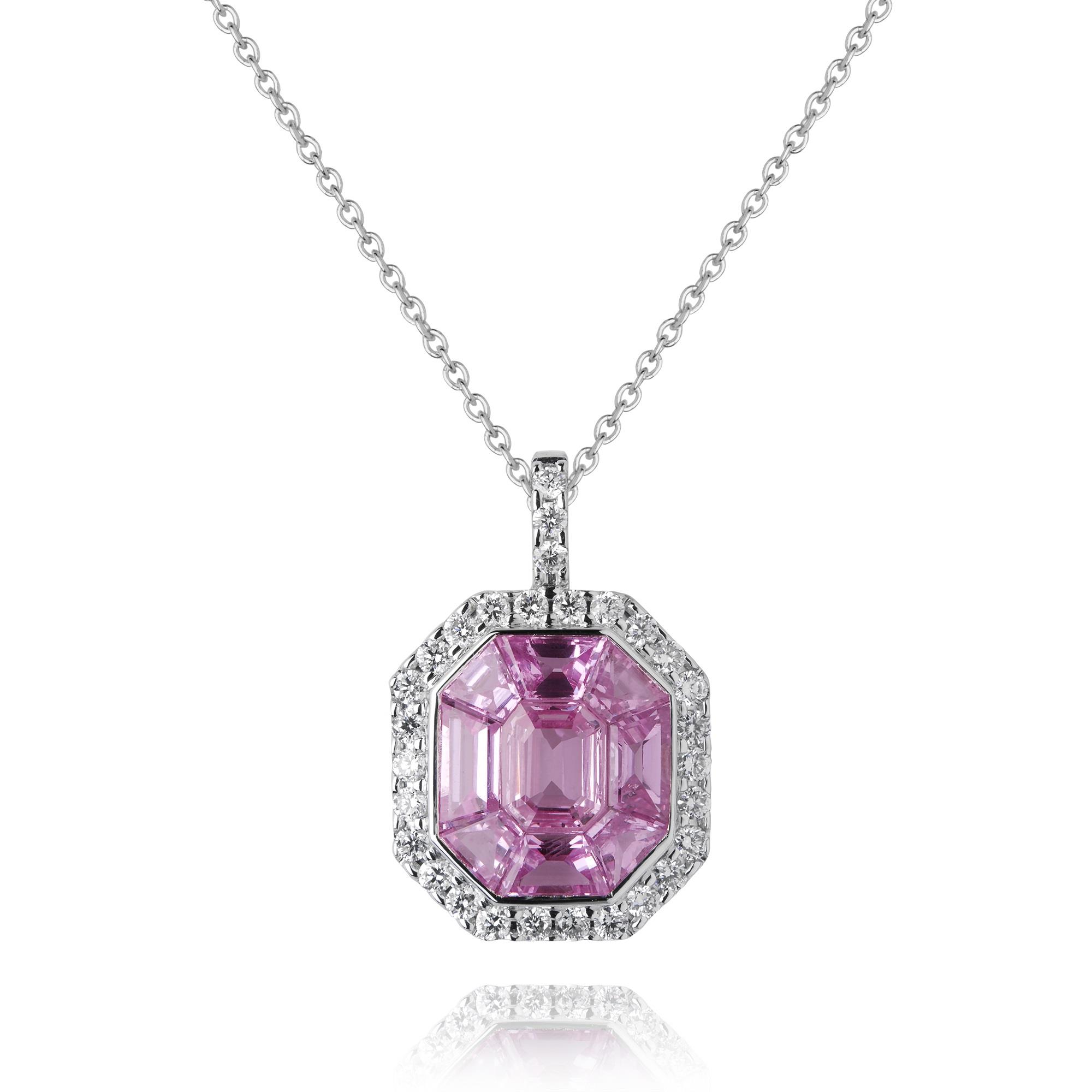 Pink Sapphire Heart Necklace | Copeland Jewelers