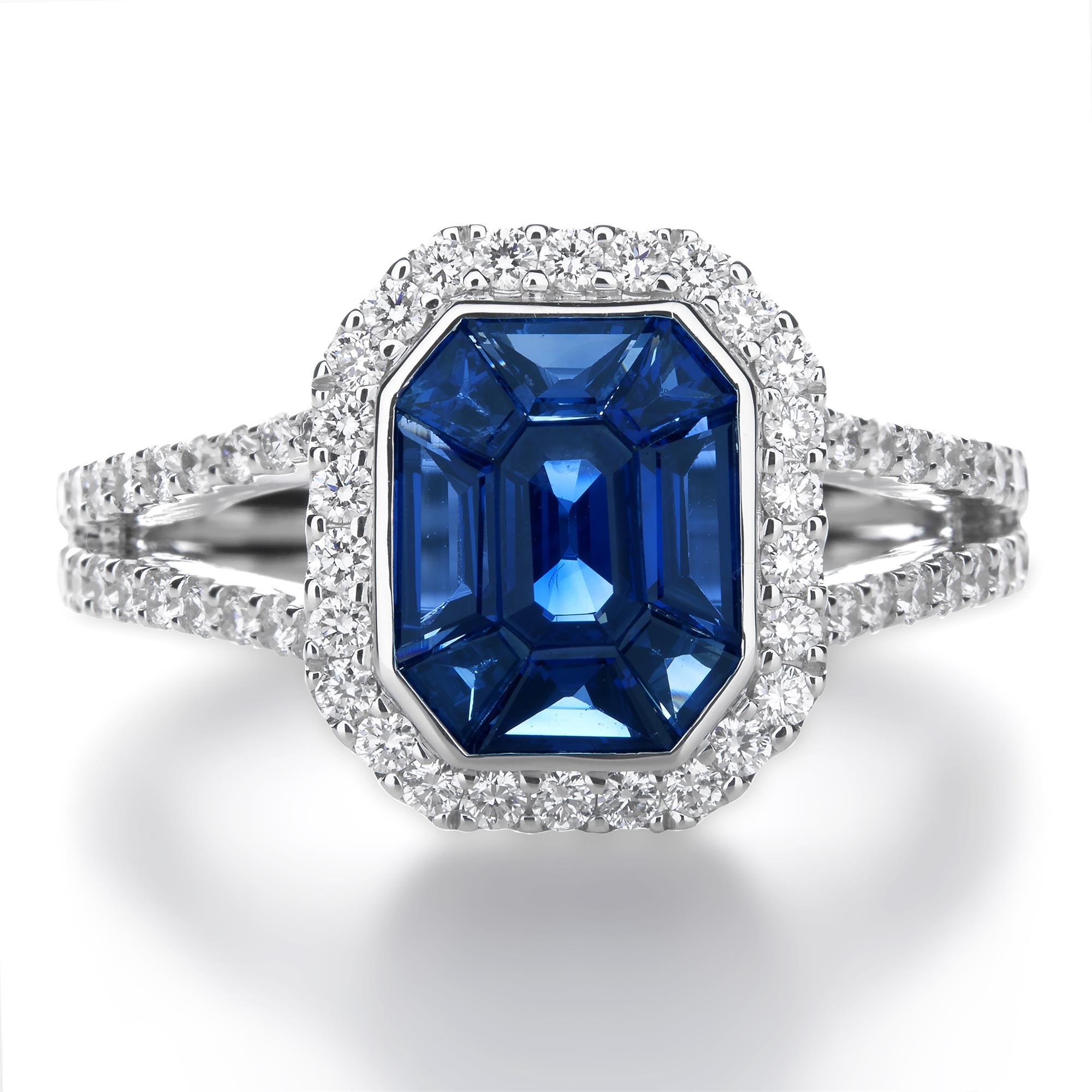 ODYSSEY Blue Sapphire & Diamond Ring