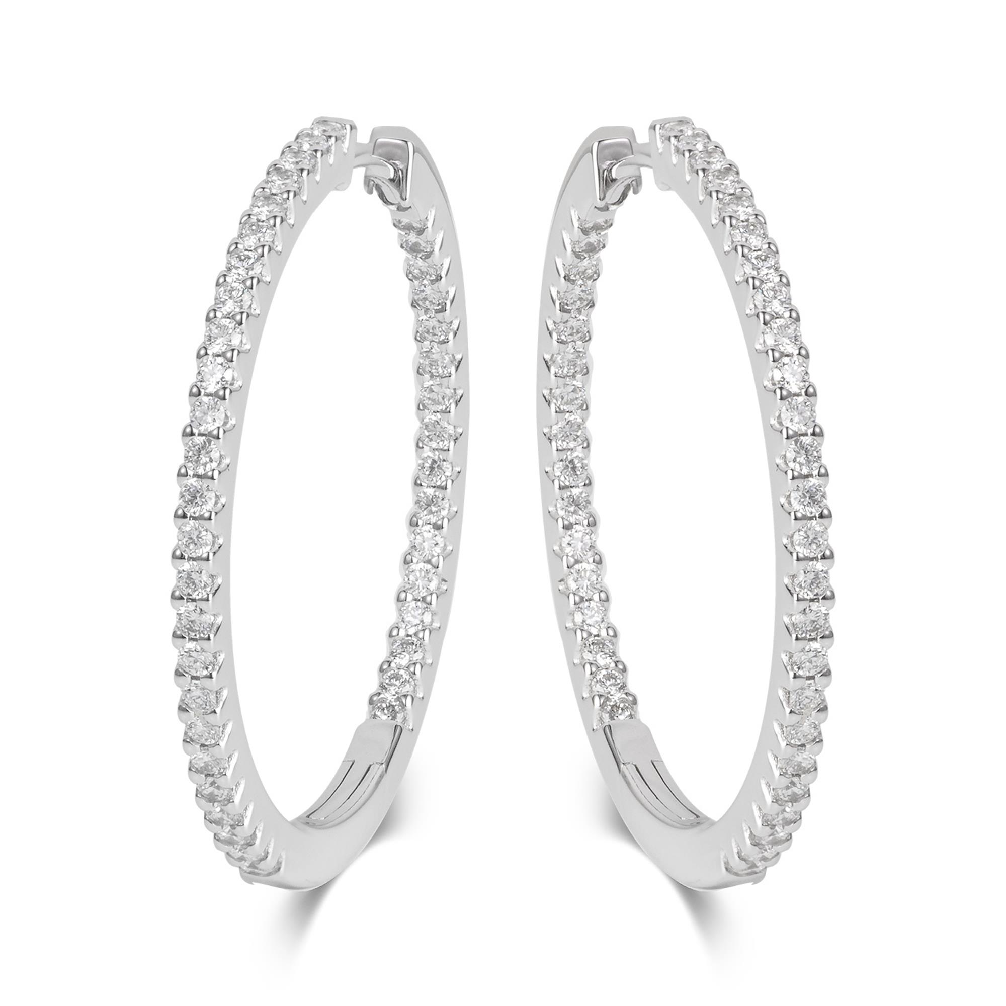 STONE AND STRAND 10-karat gold diamond hoop earrings | NET-A-PORTER