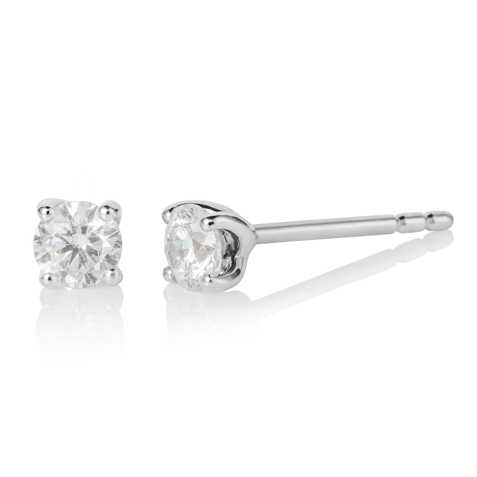 Buy Revere 9ct White Gold Square Diamond Cluster Stud Earrings | Womens  earrings | Argos