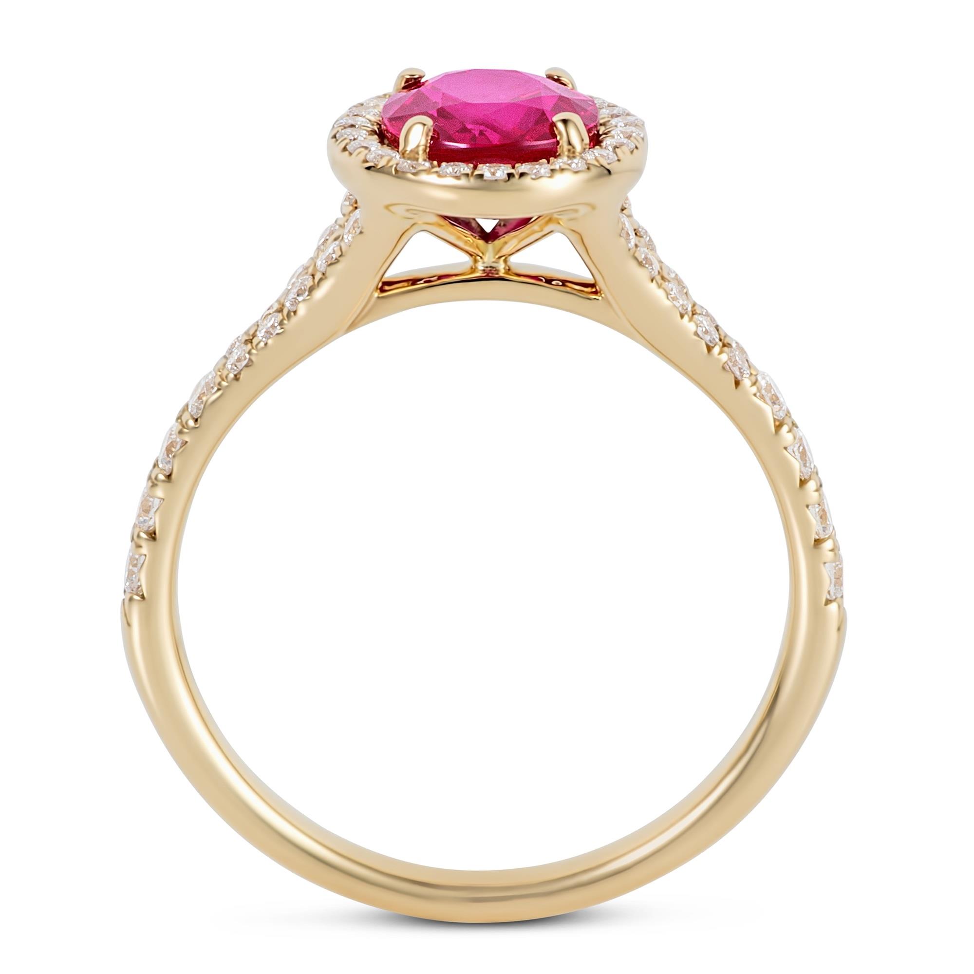 Oval Ruby and Diamond Dress Ring | Pravins