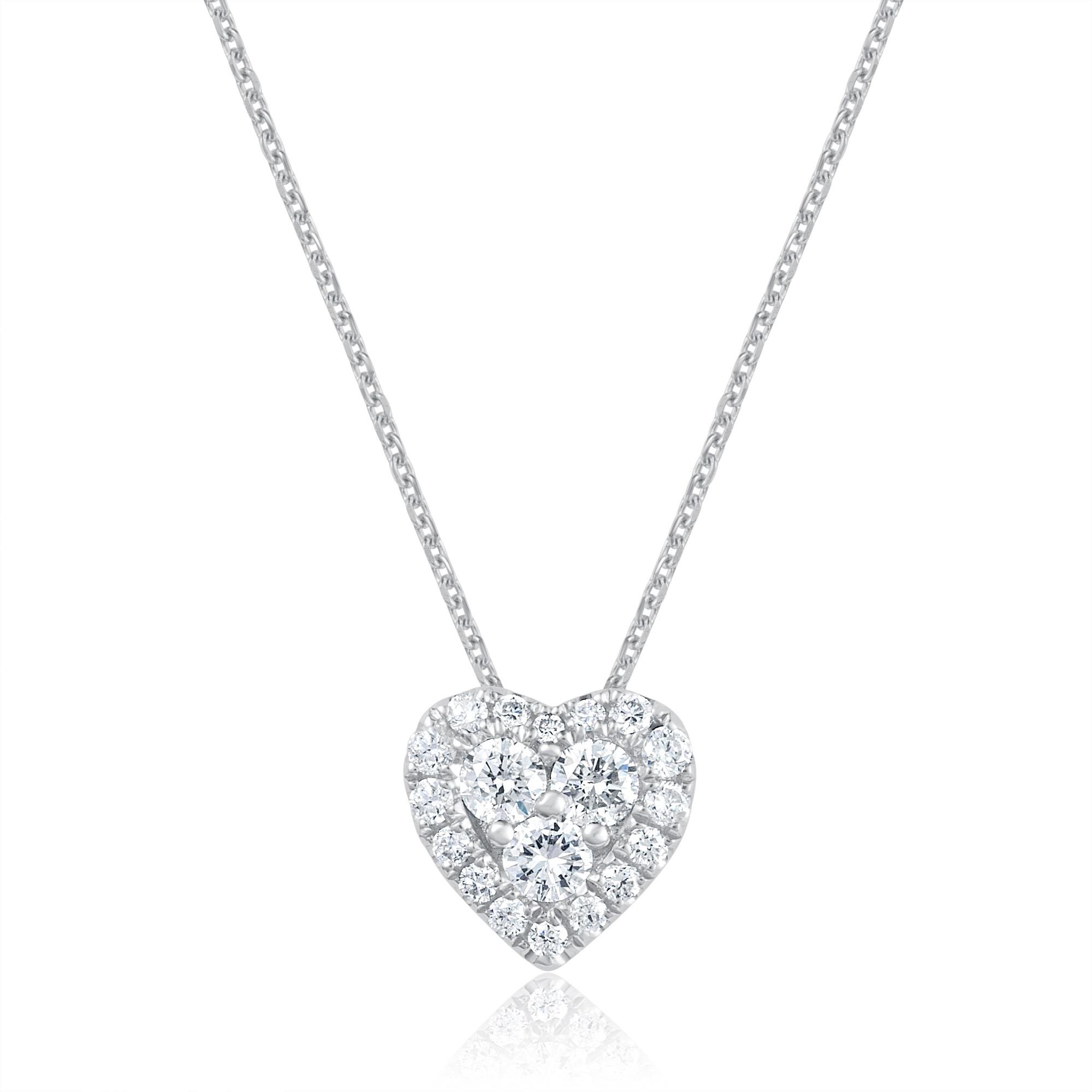 Adore Heart Design Diamond Pendant | Pravins