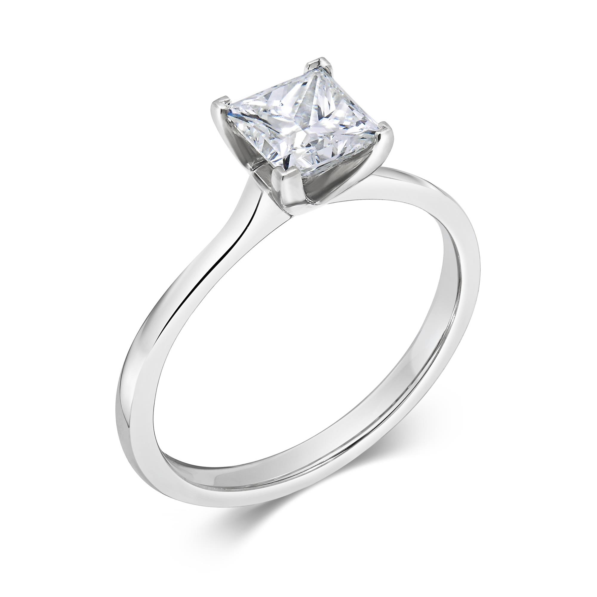 Princess Cut Diamond Solitaire Ring 1.00ct | Pravins