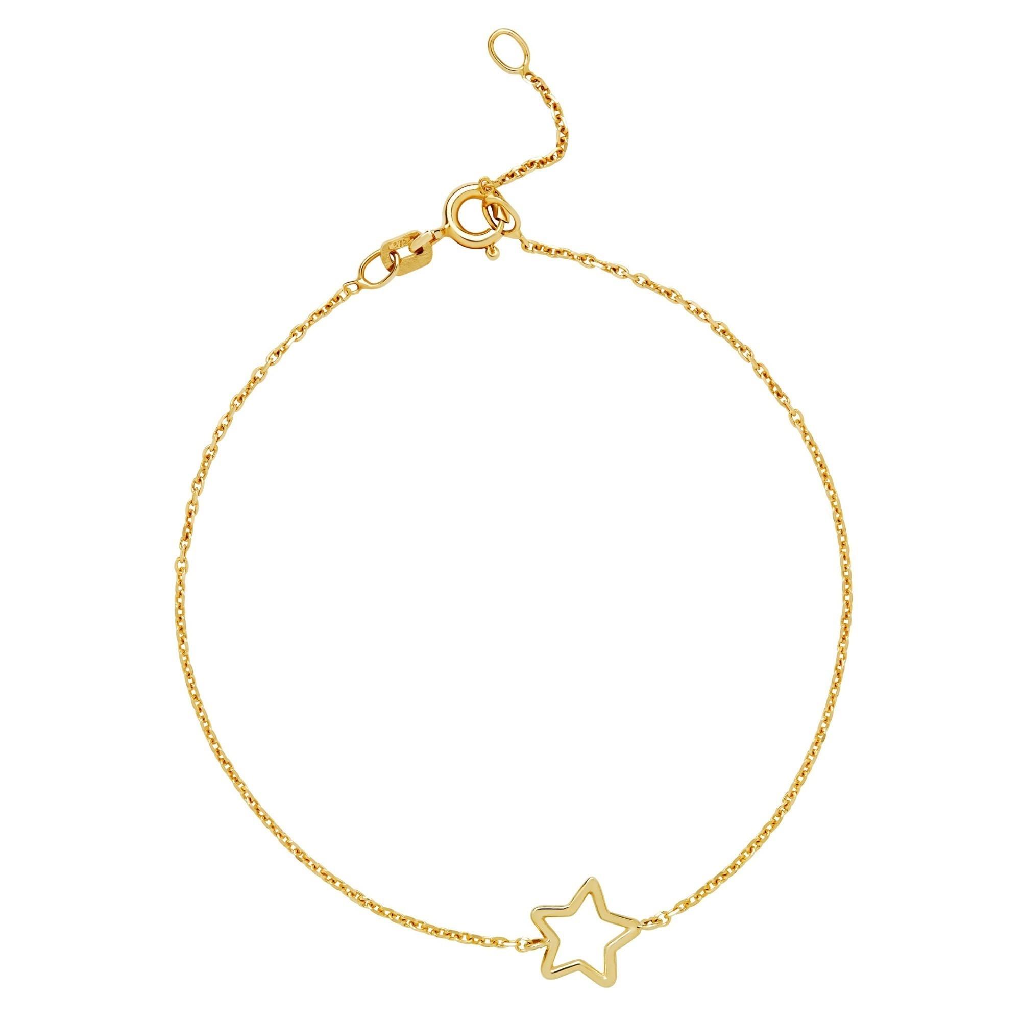 9ct Yellow Gold Star Bracelet | Pravins Jewellers