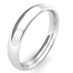 Platinum Light Gauge Slight Court Wedding Ring thumbnail